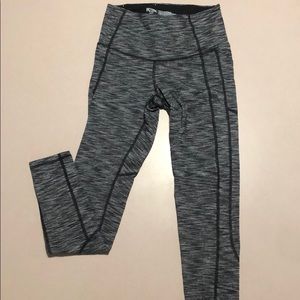 High waisted gray/black leggings